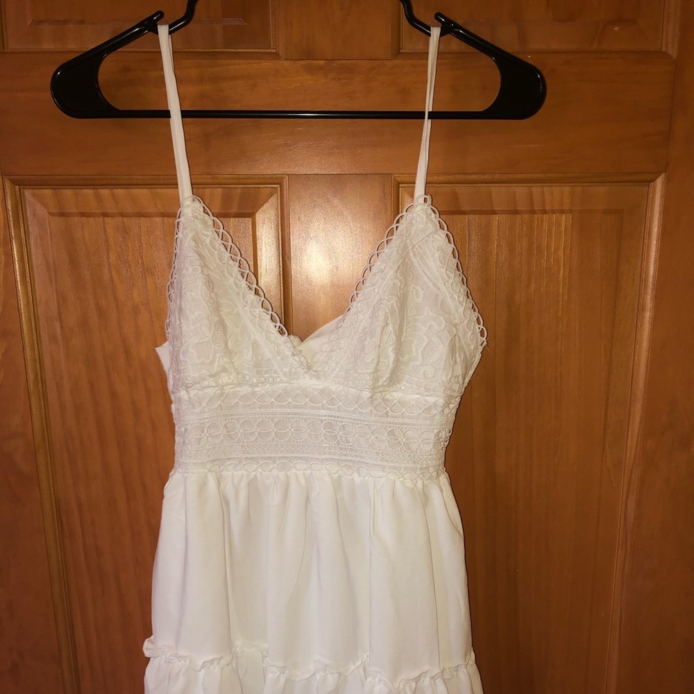 White Crochet Dress